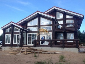 Karélia - az építési fűrészáru házak 3352000rub kulcsrakész, orosz stílusban