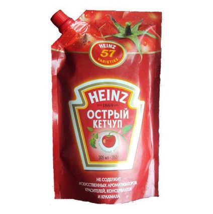 Compoziția Ketchup Heinz, specie