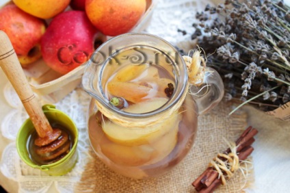 Kompót a friss alma - lépésről lépésre recept fotók, inni