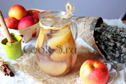 Kompót a friss alma - lépésről lépésre recept fotók, inni