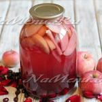 Compote de mere și caise uscate - o rețetă cu o fotografie
