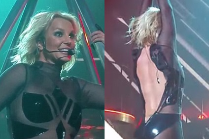 Confuzia pe scenă la Britney Spears a făcut un fulger pe un costum în timpul spectacolului ei, o bârfă