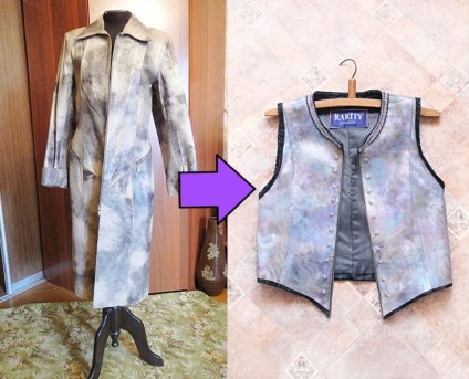 Veste din piele de la un vechi impermeabil (diy)