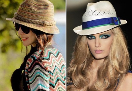 Női divat nyári kalap - széles karimájú és füle a nap és a tenger szalma és