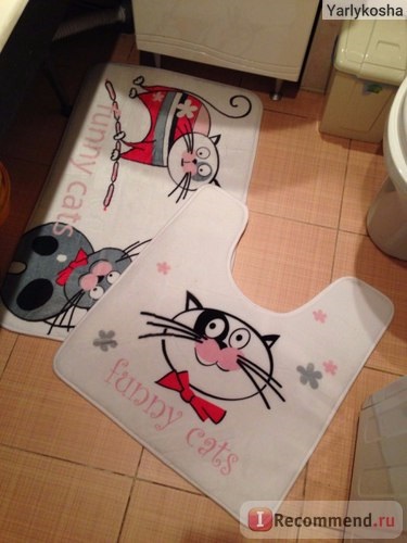 Egy sor kiegészítők a fürdőszobában tatkraft vicces macskák - «kiadni fürdőszoba stílusosan egy macska