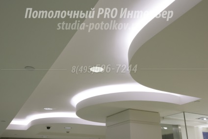 Feszített mennyezetek LED háttérvilágítással, világító, világító mennyezetek belső mennyezet (világító mennyezet) Stretch mennyezet LED világítás, izzó, világító mennyezet belső mennyezet
