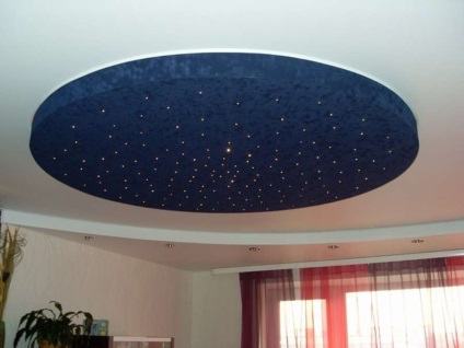 Stretch tavan cu iluminare în jurul perimetrului interior