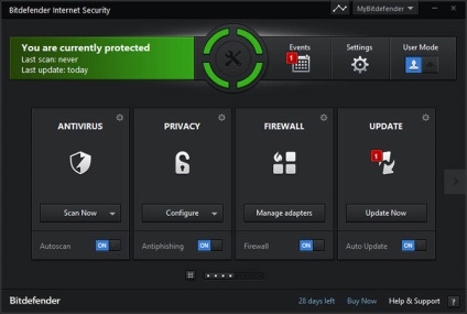 Prezentare generală a Bitdefender Internet Security 2014