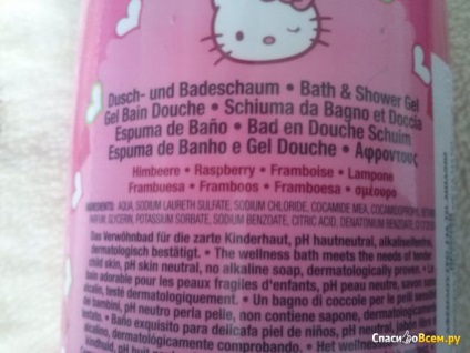 Feedback privind gel de duș hello kitty - gel de dulce foarte drăguț și original, data rechemării