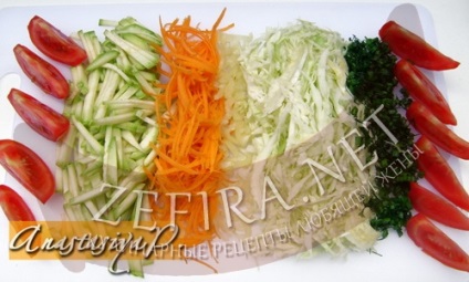 Salată de legume cu măduvă proaspătă de legume - rețete ale unei soții iubitoare