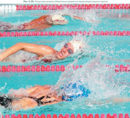 Înainte de competiție, o școală de înot