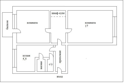 Remodelarea unei camere cu două camere Hrușciov - un blog al agentului imobiliar Rostov