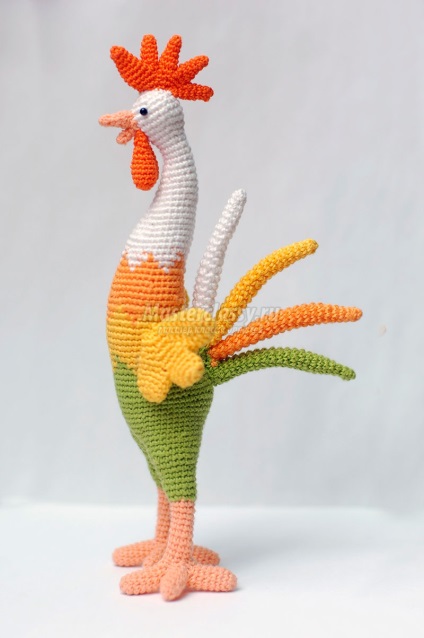 Rooster croșetat - cocoș, simbol al anului 2017 cu propriile mâini croșetate