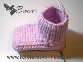 Booties cu ace de tricotat pentru incepatori