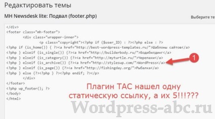 Pluginul wordpress tac caută și elimină linkurile criptate în temele site-ului, cum se face un site wordpress