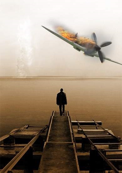 Airplane căptușite sub formă de poster în Photoshop