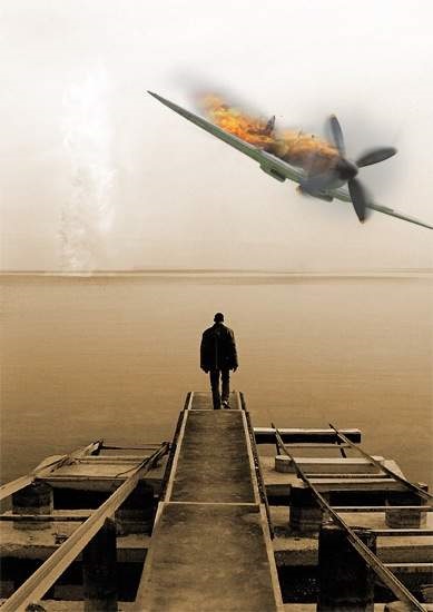 Airplane căptușite sub formă de poster în Photoshop