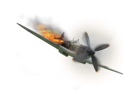 Sújtotta repülőgép poszter formájában a Photoshop