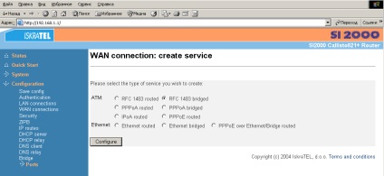 Modem conexiune callisto 821 - director de servere - articole