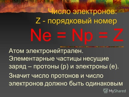 Prezentare privind calculul numărului de particule elementare care alcătuiesc atomul