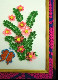 Lucrări de design - flori de primăvară - în tehnica de quilling - tehnologie (fete), altele