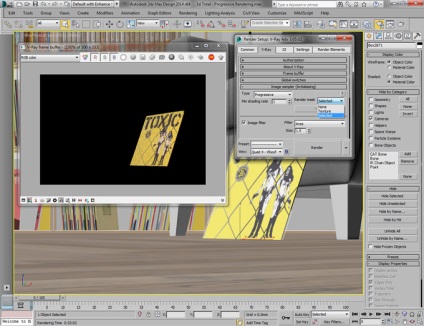 Progresszív rendering in v-ray 3