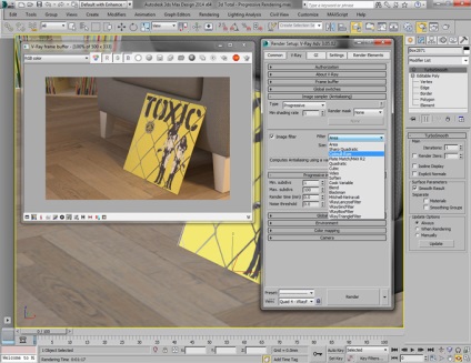 Progresszív rendering in v-ray 3