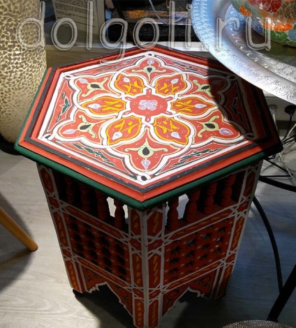 Pictura pe masă de guașă de lemn ornament marocan