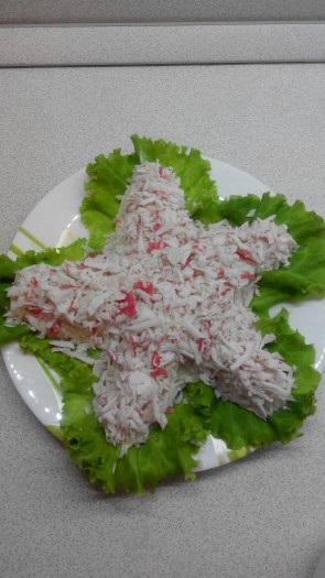 Salata «starfish» - reteta cu fotografie