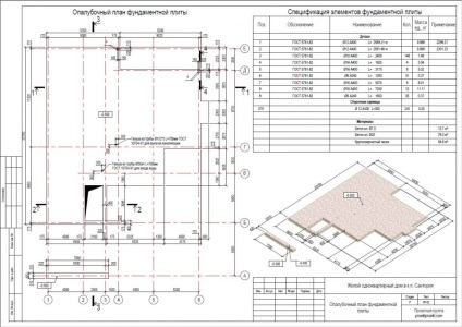 Structura secțiunii constructive (kr) pentru o casă sau cabană privată, un proiect și o lucrare