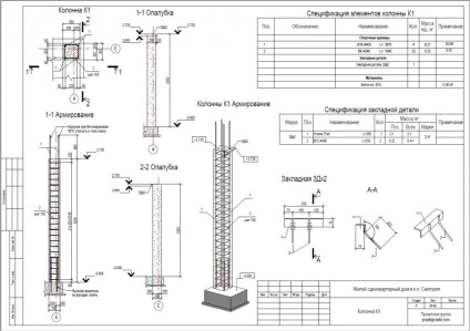 Structura secțiunii constructive (kr) pentru o casă sau cabană privată, un proiect și o lucrare