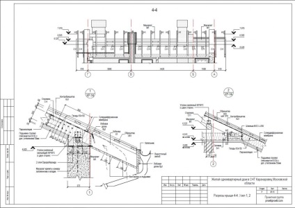 Structura secțiunii constructive (kr) pentru o casă sau cabană privată, un proiect și o lucrare