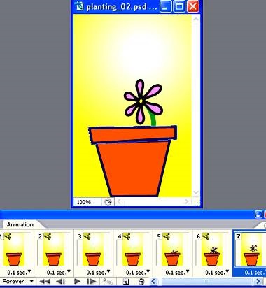 Creați o animație pentru creșterea florilor utilizând Photoshop