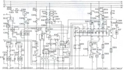 Schema de echipamente electrice daewoo sens, auto electrician