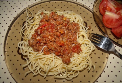 Sos de roșii pentru spaghete cu carne tocată, rețetă cu fotografie