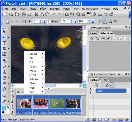 Ulead photoimpact - prezentare grafică a editorului grafic