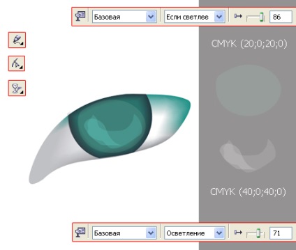 Corel trage lecții trage un ochi de sex feminin