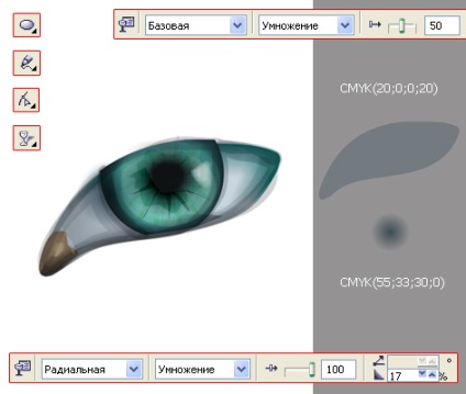 Corel trage lecții trage un ochi de sex feminin