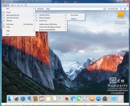 Instalați os x el capitan pe stația de lucru vmware sub ferestre - academie web