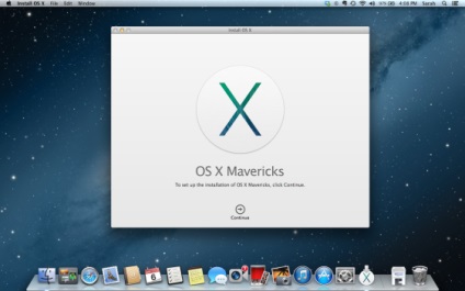 Bal OS X Mavericks, hogyan lehet egy biztonsági másolatot a mac és telepítése OS X 10