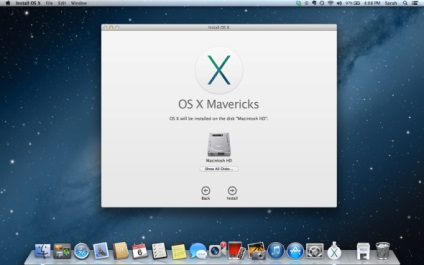 Bal OS X Mavericks, hogyan lehet egy biztonsági másolatot a mac és telepítése OS X 10