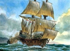 Katonai vitorlások x-XVII században COH, Karakka, gálya, fregatt, korvett, kétárbocos hajó, brig, brigantin, caravel