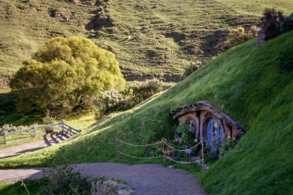 Hobbitfalván - egy híres hely, ahol a film - A gyűrűk ura - (Matamata, Új-Zéland) -