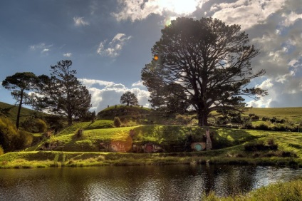 Hobbitfalván - egy híres hely, ahol a film - A gyűrűk ura - (Matamata, Új-Zéland) -