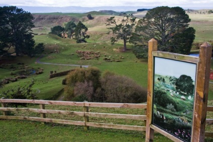 Hobbitfalván - egy híres hely, ahol a film - A gyűrűk ura - (Matamata, Új-Zéland) -