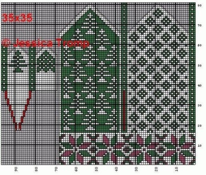 Modele Jacquard cu ace de tricotat, mănuși, mănuși cu un deget