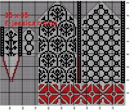 Modele Jacquard cu ace de tricotat, mănuși, mănuși cu un singur deget