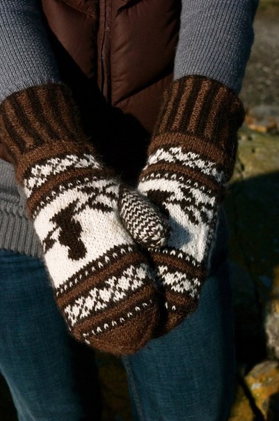 Modele Jacquard cu ace de tricotat, mănuși, mănuși cu un singur deget