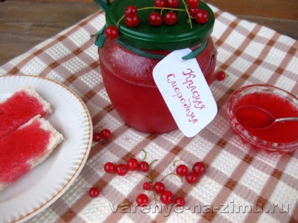 Jelly din coacăz roșu fără gătit - rețetă cu fotografie pas cu pas
