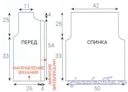 Жена жилетки спици 